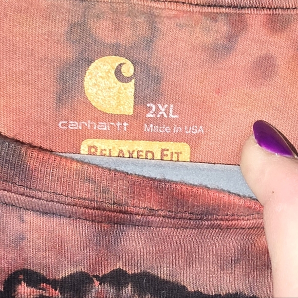 🛑⛏️👉-NWOT Men's Tie Dye Carhartt- 2xl- One of a Kind! - Picture 7 of 14